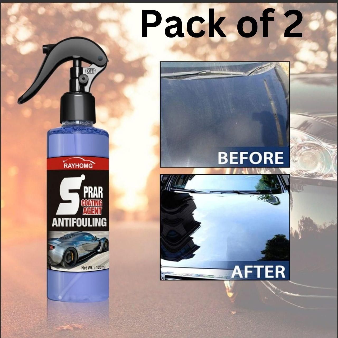 Car Coating Spray Automobile Glass Coating Agent (Pack of 2)